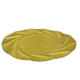Prato de Cartão Redondo Ouro Acuario 350 mm (100 Uds)