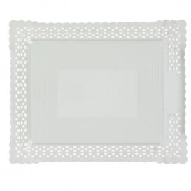 Bandeja de Cartão Renda Branco 31x39 cm (50 Uds)