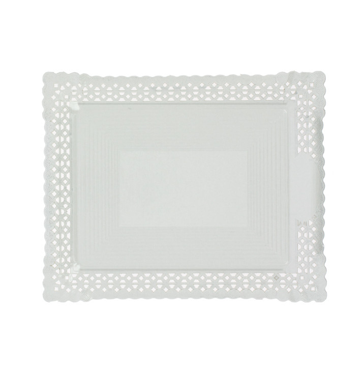 Bandeja de Cartão Renda Branco 22x27 cm (100 Uds) Bandeja de Cartão Renda Branco 22x27 cm (100 Uds)