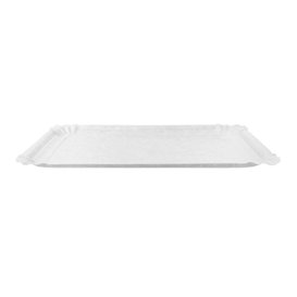 Bandeja de Cartão Rectangular Branca 10x16 cm (100 Uds)