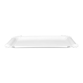 Bandeja de Cartão Rectangular Branca 18x24 cm (800 Uds)