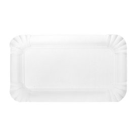 Bandeja de Cartão Rectangular Branca 9x15 cm (100 Uds)