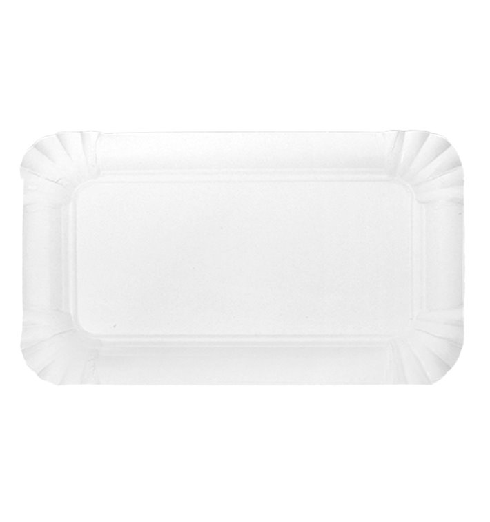 Bandeja de Cartão Rectangular Branca 10x16 cm (100 Uds) Bandeja de Cartão Rectangular Branca 10x16 cm (100 Uds)
