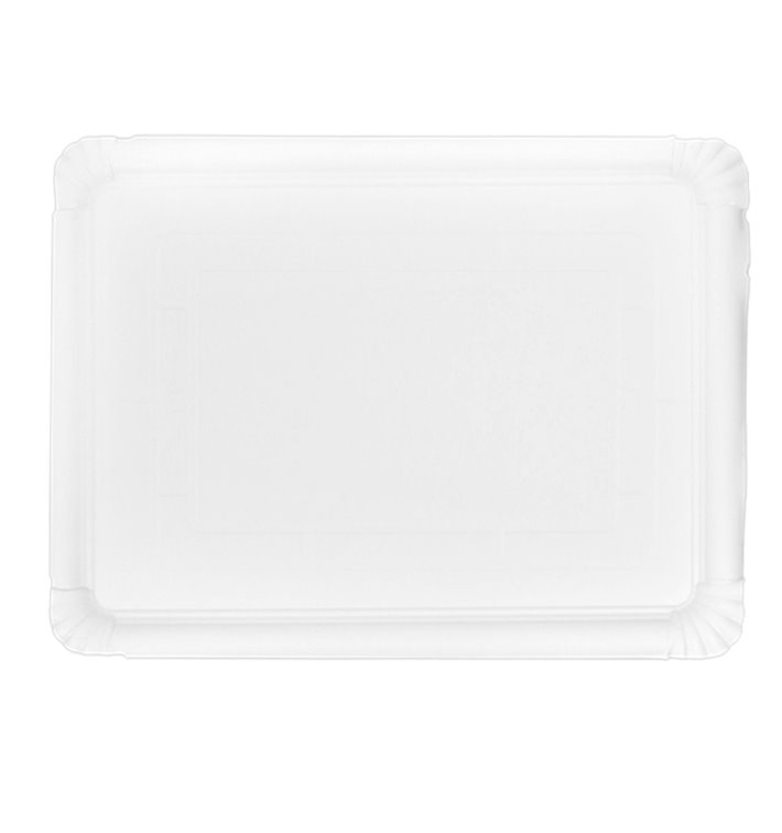 Bandeja de Cartão Rectangular Branca 34x42 cm (50 Uds) Bandeja de Cartão Rectangular Branca 34x42 cm (50 Uds)