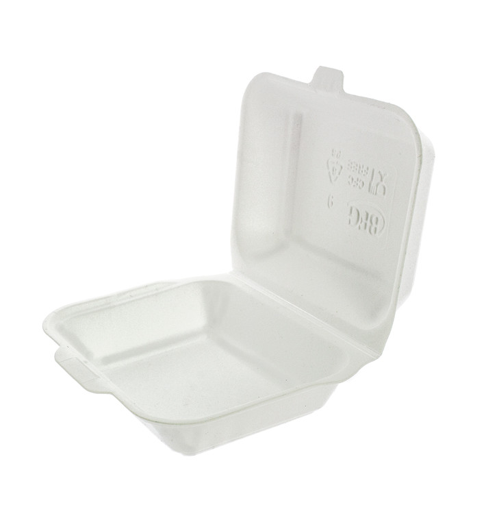 Embalagem Foam LunchBox Branco 185x155x70mm (500 Uds)