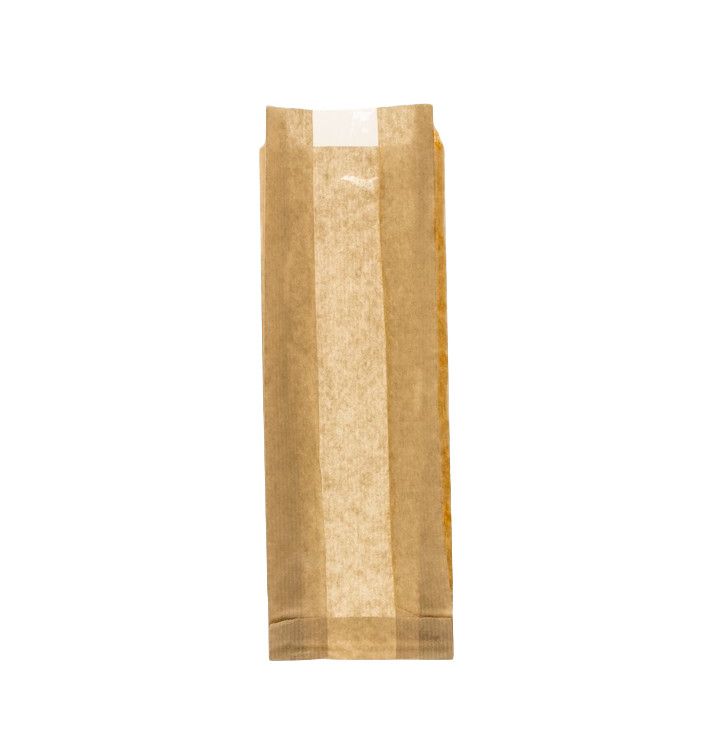 Saco de Papel Kraft Janela 10+4x29cm (1000 Uds) Saco de Papel Kraft Janela 10+4x29cm (1000 Uds)