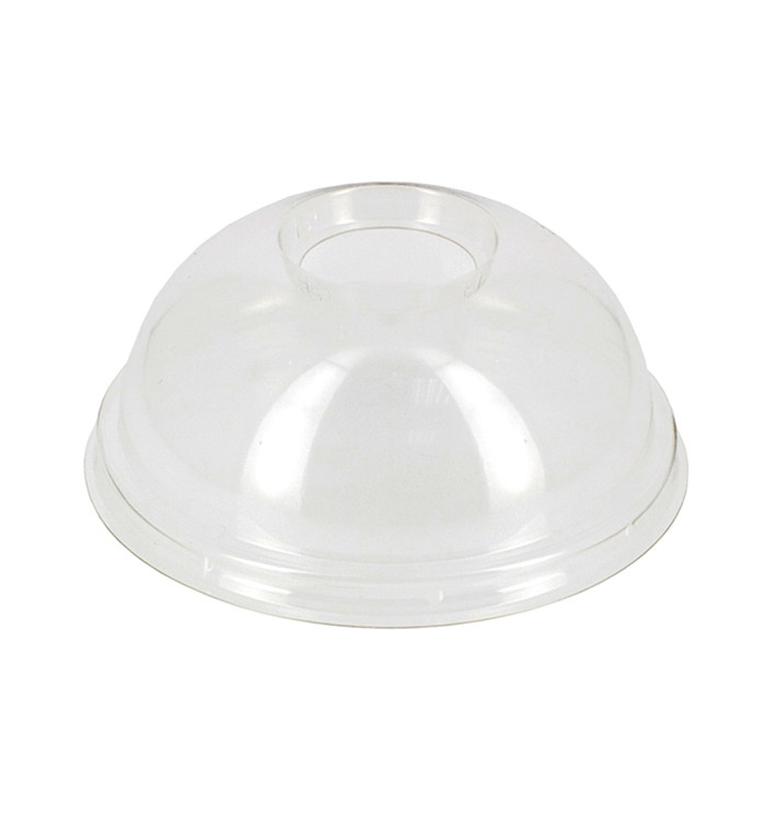 Tampa Cupula PET Perfurada Copo PET e PLA Ø9,5cm (100 Uds) Tampa Cupula PET Perfurada Copo PET e PLA Ø9,5cm (100 Uds)
