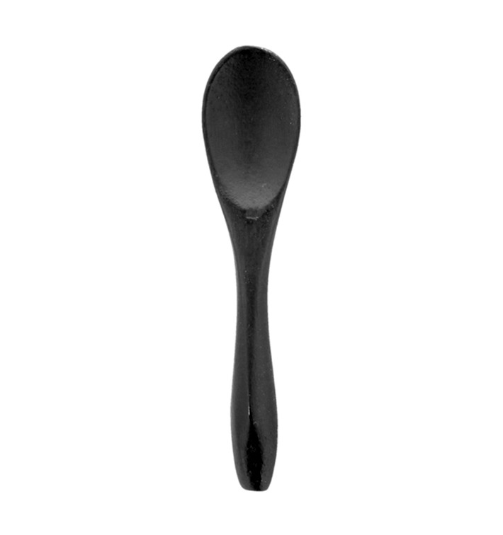 Colher Bambu Preto 9cm (50Uds) Colher Bambu Preto 9cm (50Uds)