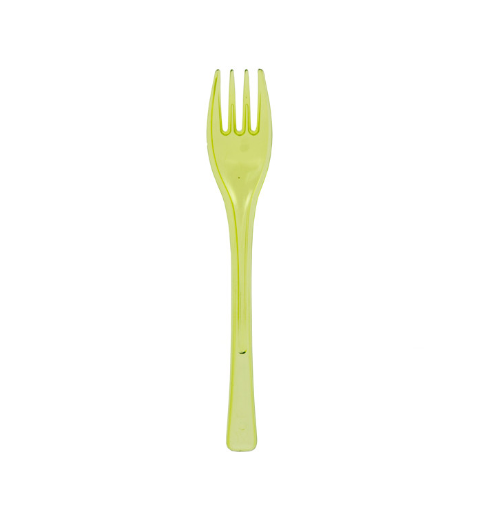 Garfo de Plástico Fly Verde Lima Transp. 140mm (50 Uds) Garfo de Plástico Fly Verde Lima Transp. 140mm (50 Uds)
