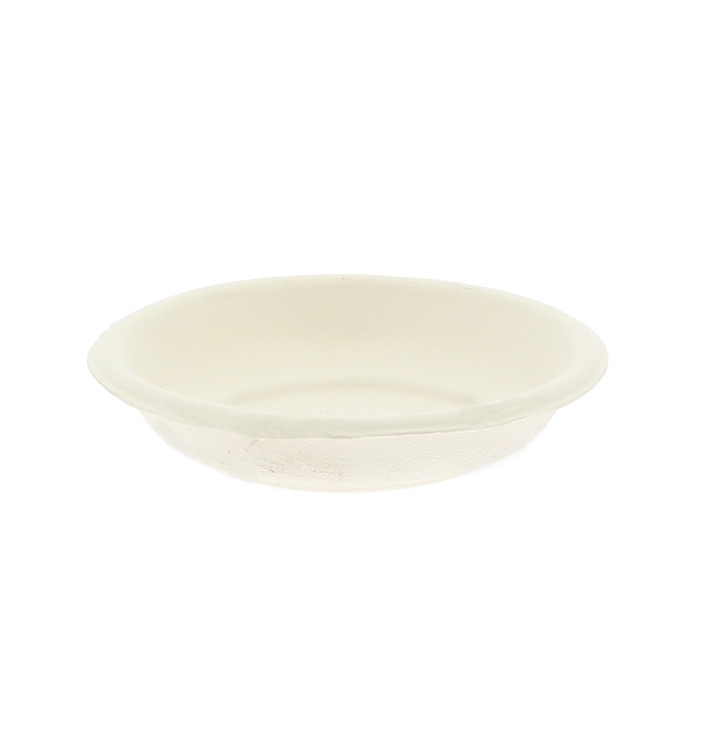 MiniPrato Redondo Cana-deaçúcar Branco Ø7,5cm (50 Uds) MiniPrato Redondo Cana-deaçúcar Branco Ø7,5cm (50 Uds)