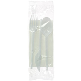 Conjunto Garfo, Colher, Faca e Guardanapos (25 Uds)