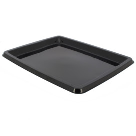 Bandeja Plastico Retang. Preto 316x265x20mm (25 Uds)