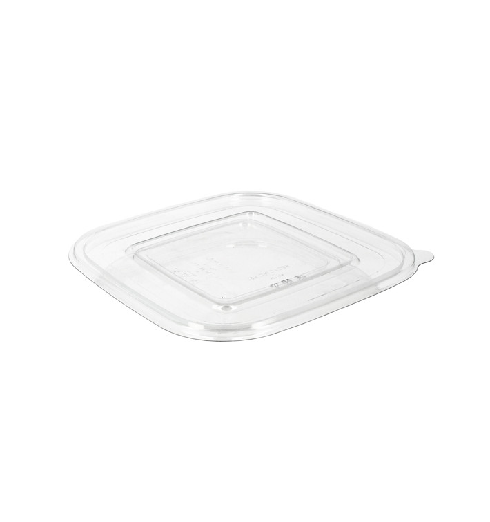 Tampa Plana de Plastico para Tigela PET 120x120mm (100 Uds) Tampa Plana de Plastico para Tigela PET 120x120mm (100 Uds)