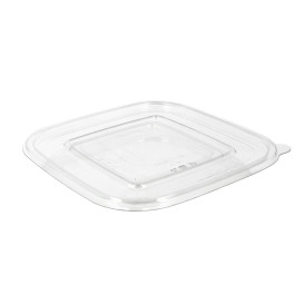 Tampa Plana de Plastico para Tigela PET 175x175mm (50 Uds)