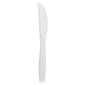 Faca em Amido de Milho CPLA Branco 18cm (50 Uds)