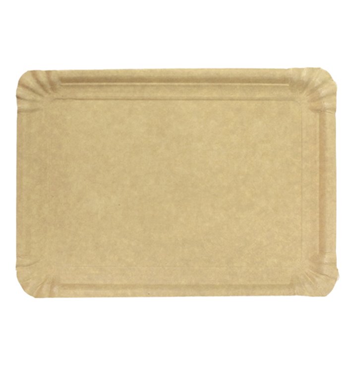 Bandeja de Cartão Rectangular Kraft 16x22 cm (1400 Uds) Bandeja de Cartão Rectangular Kraft 16x22 cm (1400 Uds)
