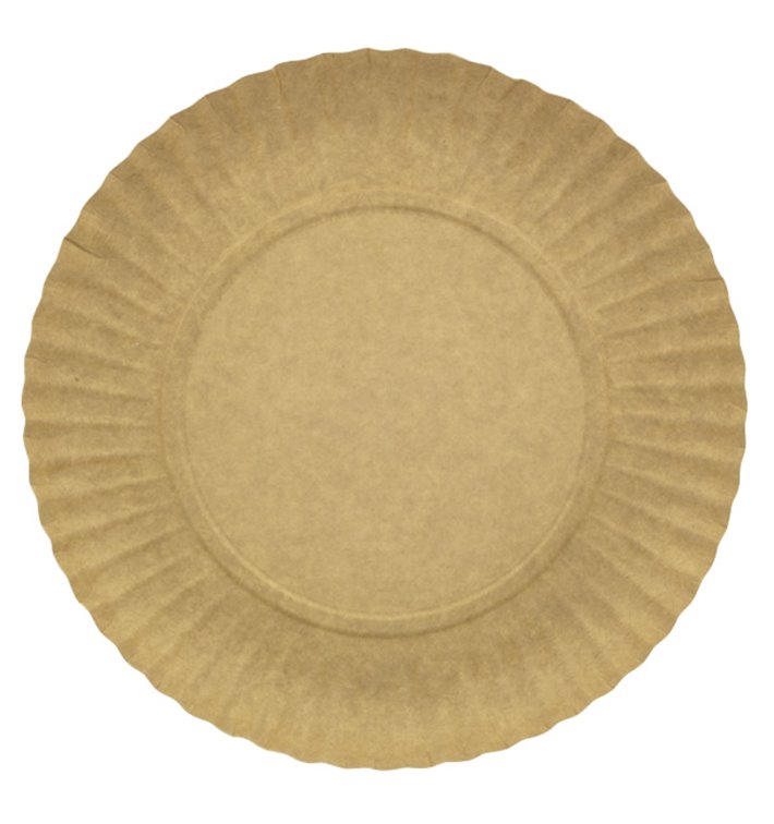 Prato de Cartão Redondo Kraft 210 mm 255g/m2 (1000 Uds) Prato de Cartão Redondo Kraft 210 mm 255g/m2 (1000 Uds)