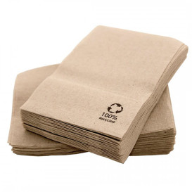 Guardanapos Papel Miniservis Eco Kraft 17x17cm (200 Uds)