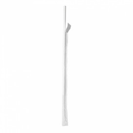 Palhinha Direita Papel Branco Embalada Ø6mm 19,7cm (500 Uds)