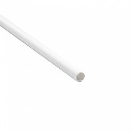 Palhinha Direita Papel Branco Embalada Ø6mm 19,7cm (500 Uds)