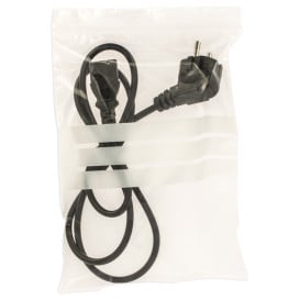 Saco Polietileno Fecho zip e Banda Escrever 12x18cm G200 (100 Uds)