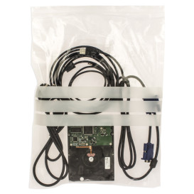 Saco Polietileno Fecho zip e Banda Escrever 20x30cm G200 (100 Uds)