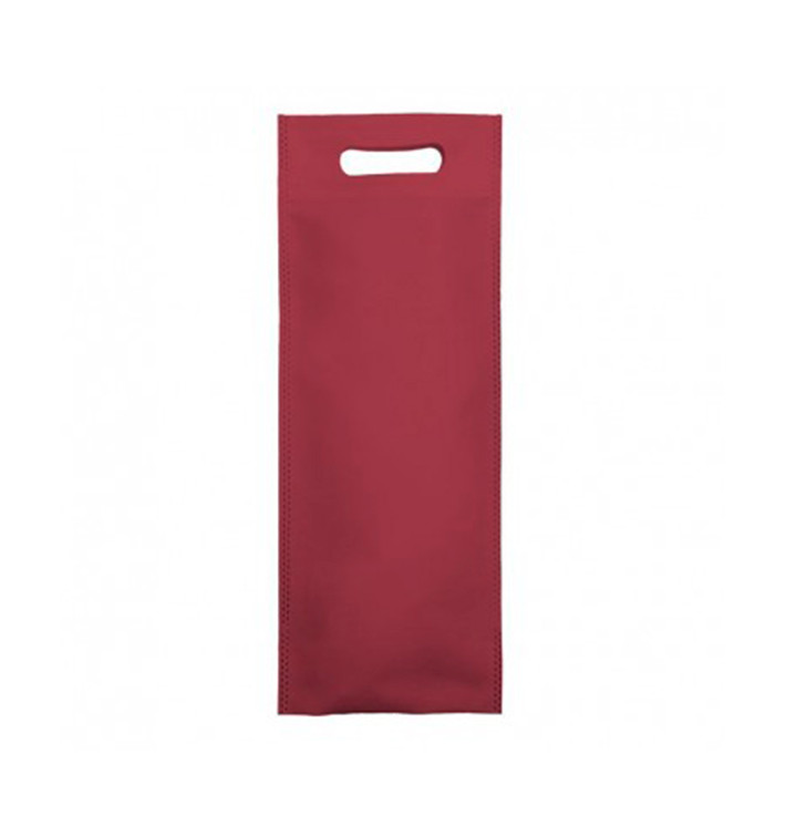 Saco Não Tecido para Garrafa de Vinho Bordô 17+10x40cm (200 Uds) Saco Não Tecido para Garrafa de Vinho Bordô 17+10x40cm (200 Uds)