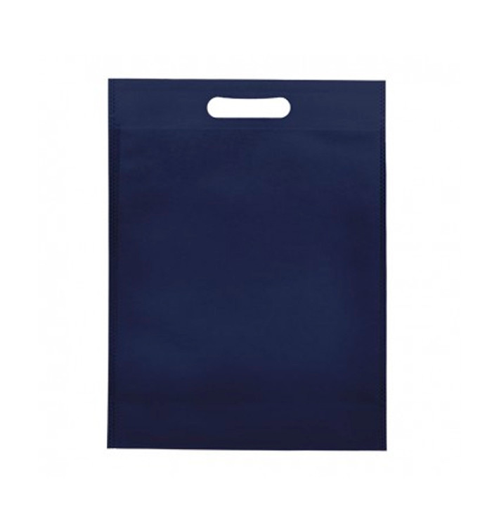 Saco Não Tecido com Asas Vazadas Azul Marinho 30+10x40cm (200 Uds) Saco Não Tecido com Asas Vazadas Azul Marinho 30+10x40cm (200 Uds)