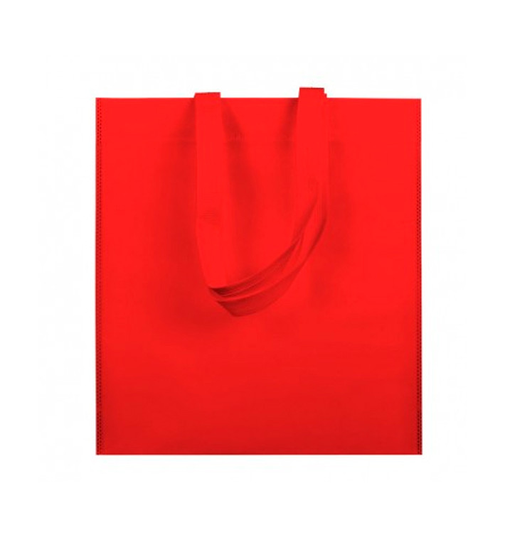 Saco Não Tecido com Asas Longas Vermelho 38x42cm (25 Uds) Saco Não Tecido com Asas Longas Vermelho 38x42cm (25 Uds)