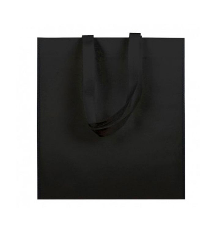 Saco Não Tecido com Asas Longas Preto 38x42cm (200 Uds) Saco Não Tecido com Asas Longas Preto 38x42cm (200 Uds)