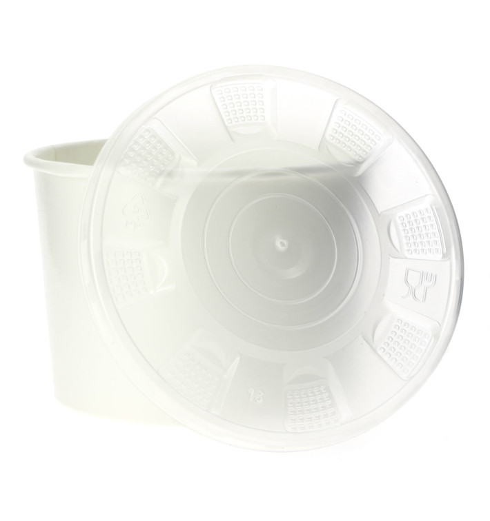 Taça de Cartão Branco com Tampa PP 736ml (25 Uds) Taça de Cartão Branco com Tampa PP 736ml (25 Uds)
