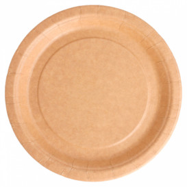 Prato de Papel Biocoated Natural Ø18 cm (400 Uds)