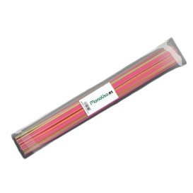 Palhina Direita Neon para Bebidas Ø8mm 70cm (25 Unidades)