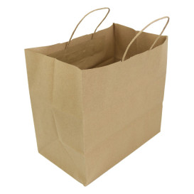 Saco Papel Kraft Marrom Asas 100g 30x29x18cm (200 Uds)