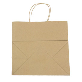 Saco Papel Kraft Marrom Asas 100g 30x29x18cm (200 Uds)