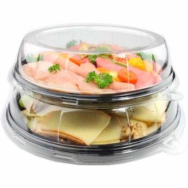 Prato Plastico Redondo Marmore 23cm (25 Uds)
