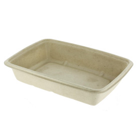 Embalagem Cana-de-açúcar PLA 950ml 23x16,5x5cm (300 Uds)