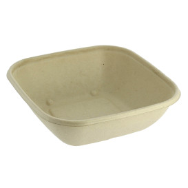 Tigela Cana-de-açúcar PLA 500ml 17x17x3cm (75 Uds)