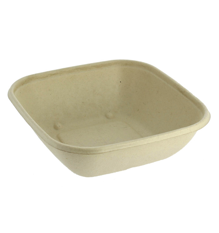 Tigela Cana-de-açúcar PLA 500ml 17x17x3cm (75 Uds) Tigela Cana-de-açúcar PLA 500ml 17x17x3cm (75 Uds)