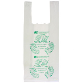 Saco Plastico Alça Biodegradável 100% 35x50cm (100 Uds)