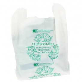 Saco Plastico Alça Biodegradável 100% 40x50cm (1800 Uds)