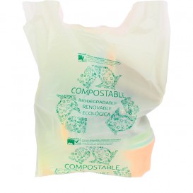 Saco Plastico Alça Biodegradável 100% 40x50cm (1800 Uds)