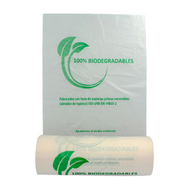 Rolo de Sacos Plasticos sem alças 100% Bio 22x37cm (500 Uds)