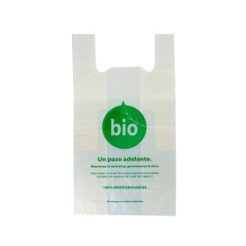 Saco Plastico Alça Biodegradável 100% 35x45cm (100 Uds)