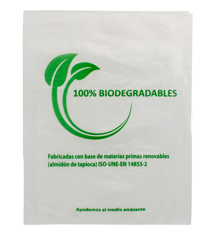 Saco Plastico Mercado 100% Biodegradável 35x48cm (100 Uds) Saco Plastico Mercado 100% Biodegradável 35x48cm (100 Uds)