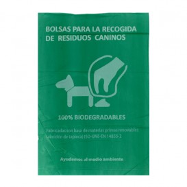 Saco Plastico de excrementos cão 100% bio 18x26cm (5000 Uds)