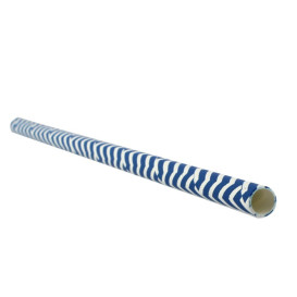 Palhinha Direita Papel Azul Branco Ø6mm 20cm (100 Uds)