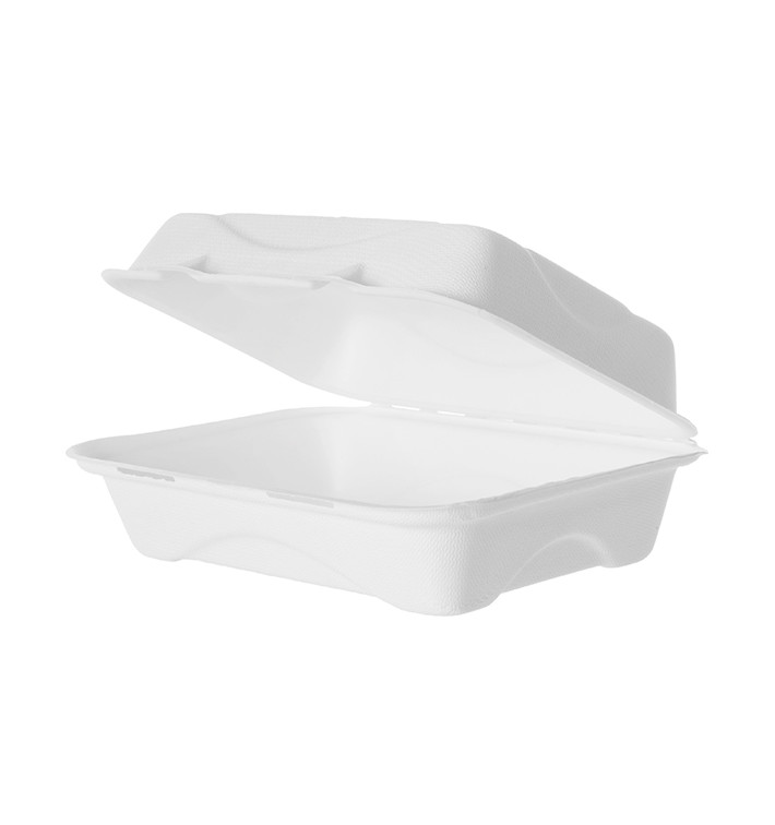 Embalagem Cana-de-açúcar Branco 23x15x7,5cm (50 Uds)