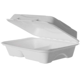 Embalagem Cana-de-açúcar Branco 2C 23x15x7,5cm (250 Uds)
