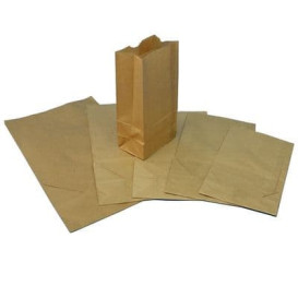 Saco de Papel Sem Asas Kraft 20+16x40cm (500 Uds)